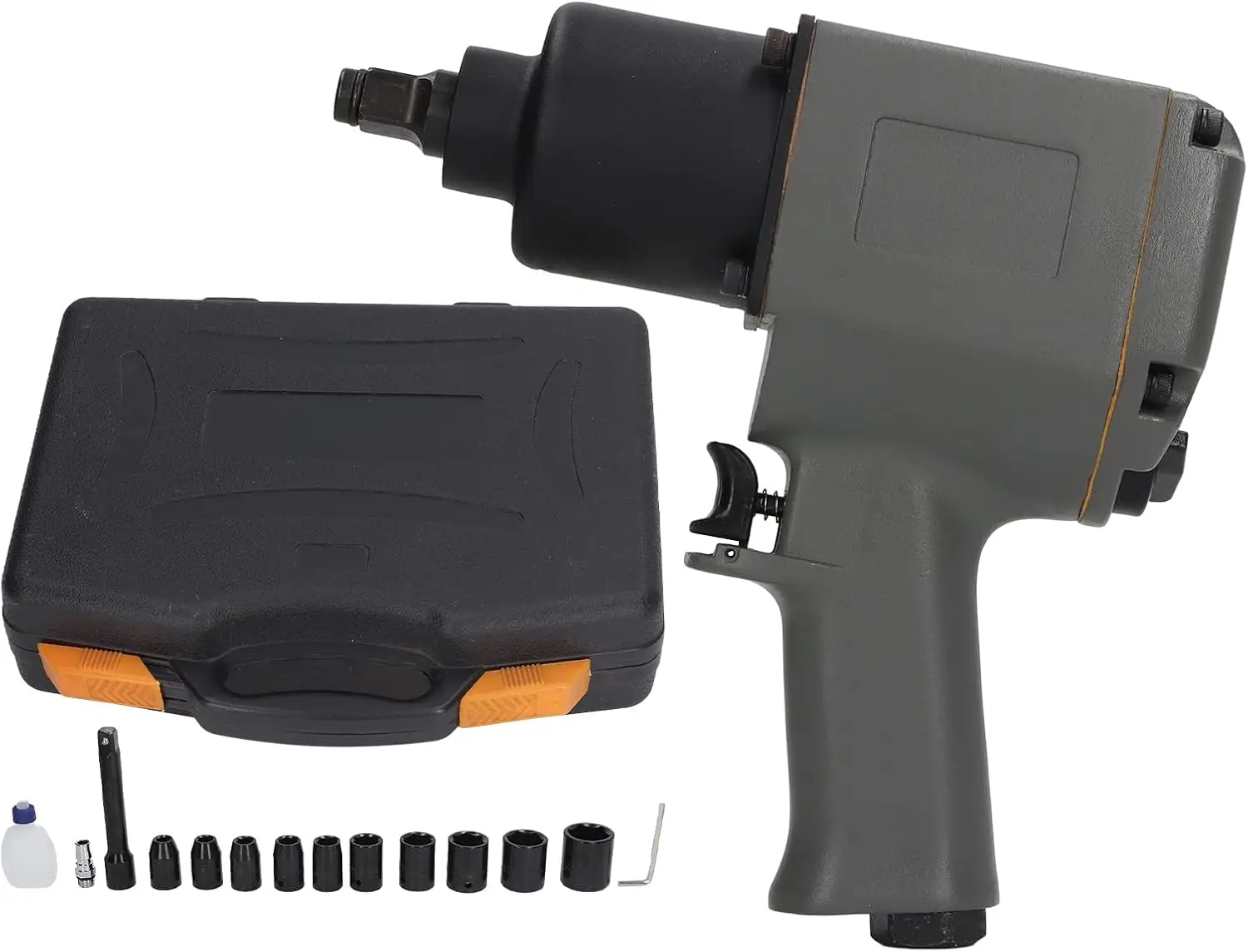Pneumatic Impact Wrench - 1/2 Zoll Druckluft-Schlagschrauber, Hochleistungs-850Nm-Hochdrehmoment-Pneumatik-Schlagschrauber, 7500 U/min