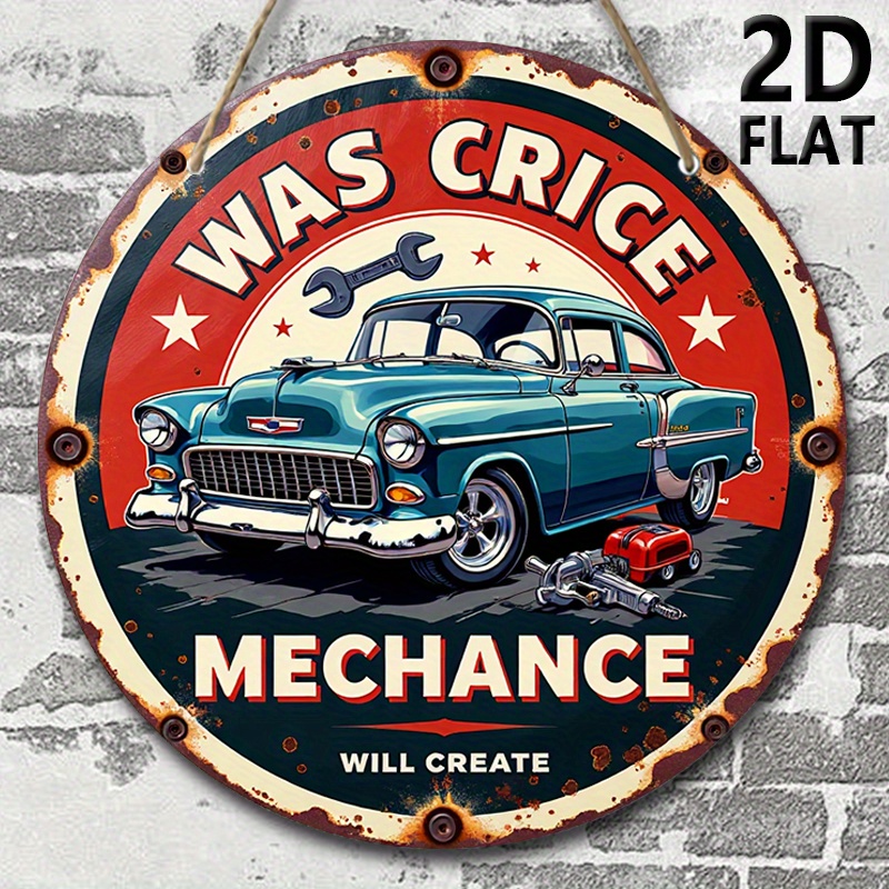 2D-Flugzeug, Retro-Autoreparat – Auto Repair Shop Logo Design Bewertung und Preis
