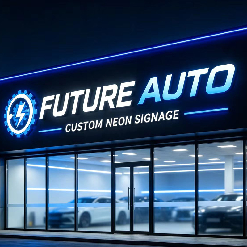 3D Individuelles LED-Beleuchte – Auto Repair Shop Logo Design Bewertung und Preis